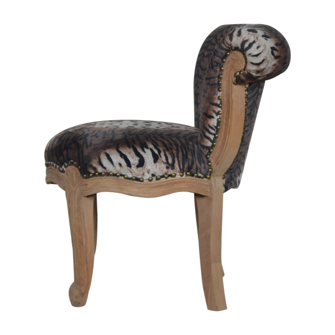 Heritage Collection Tiger Printed Studded Chair