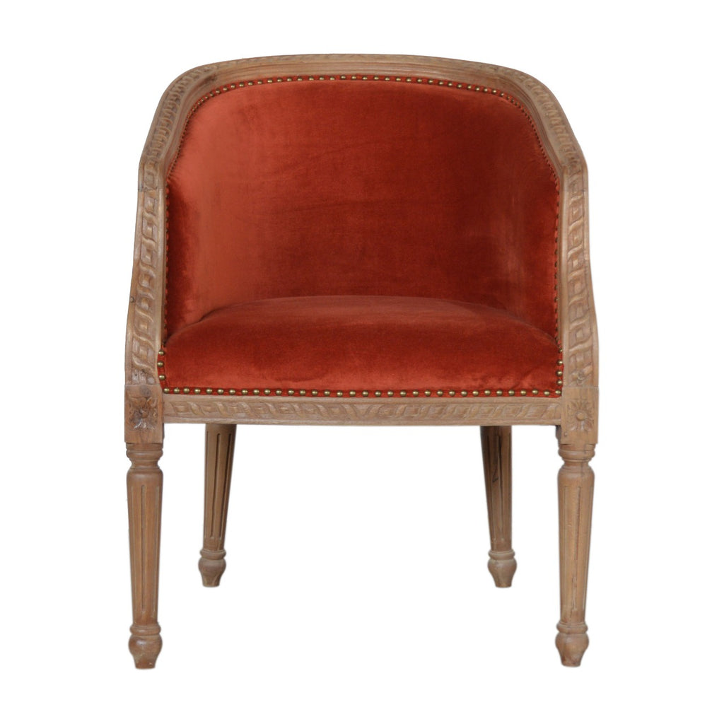 Heritage Collection Rust Velvet Occasional Chair