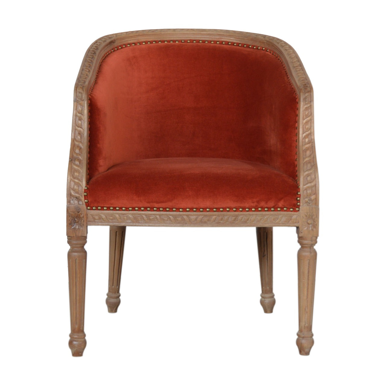Heritage Collection Rust Velvet Occasional Chair