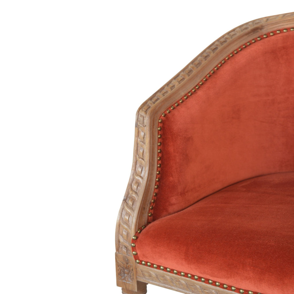Heritage Collection Rust Velvet Occasional Chair