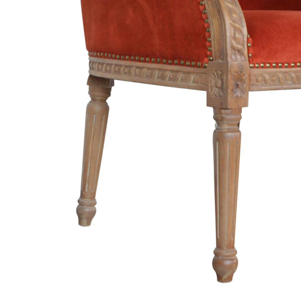 Heritage Collection Rust Velvet Occasional Chair