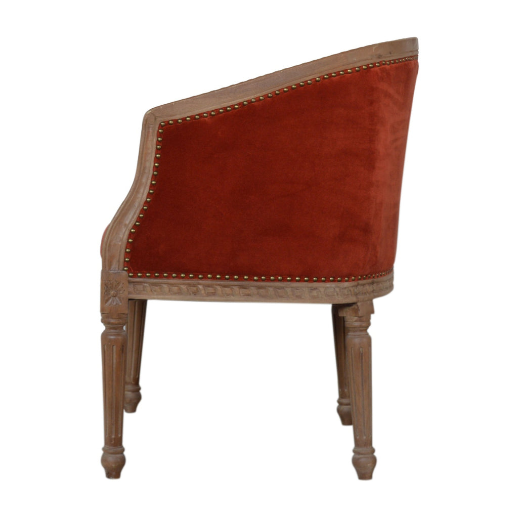 Heritage Collection Rust Velvet Occasional Chair