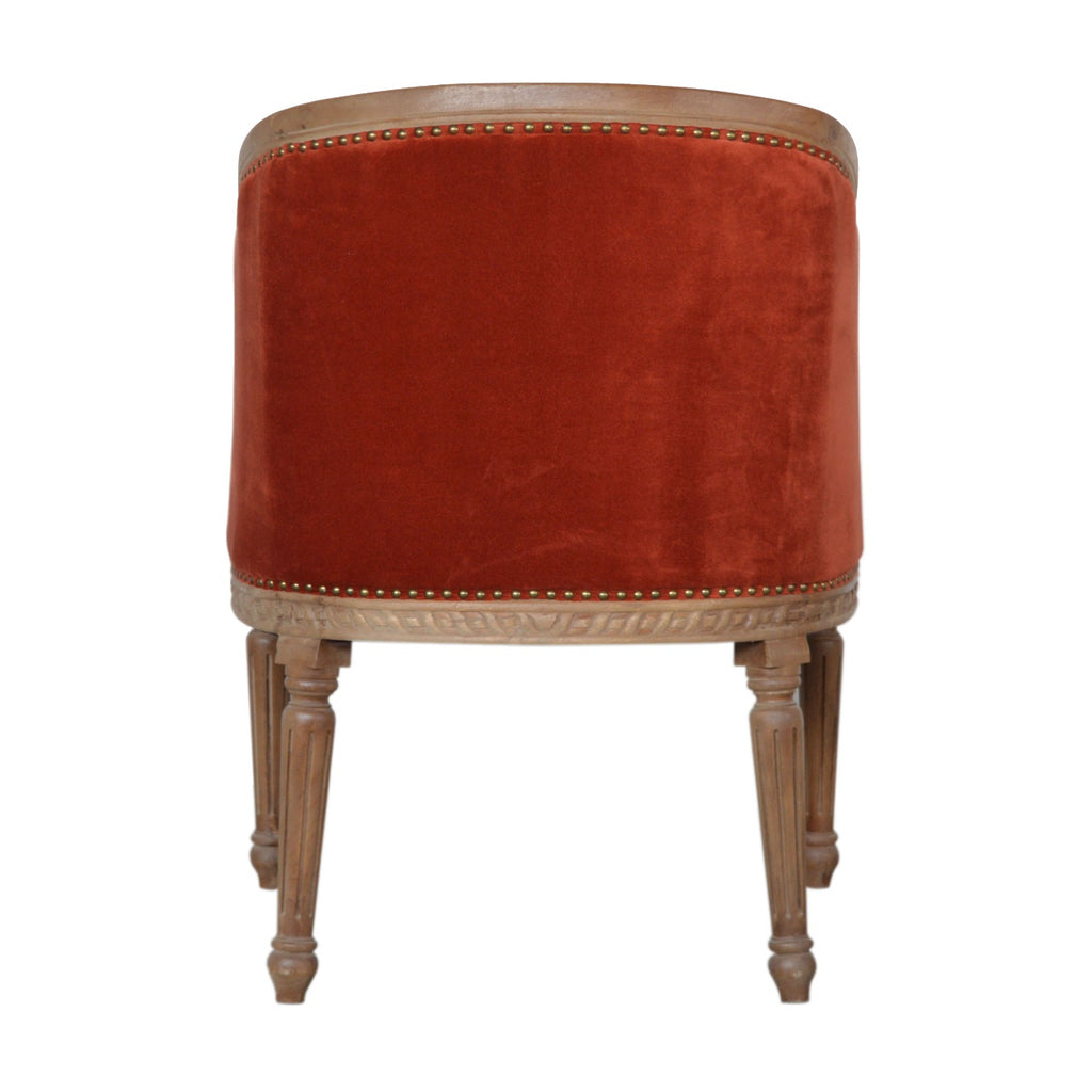 Heritage Collection Rust Velvet Occasional Chair