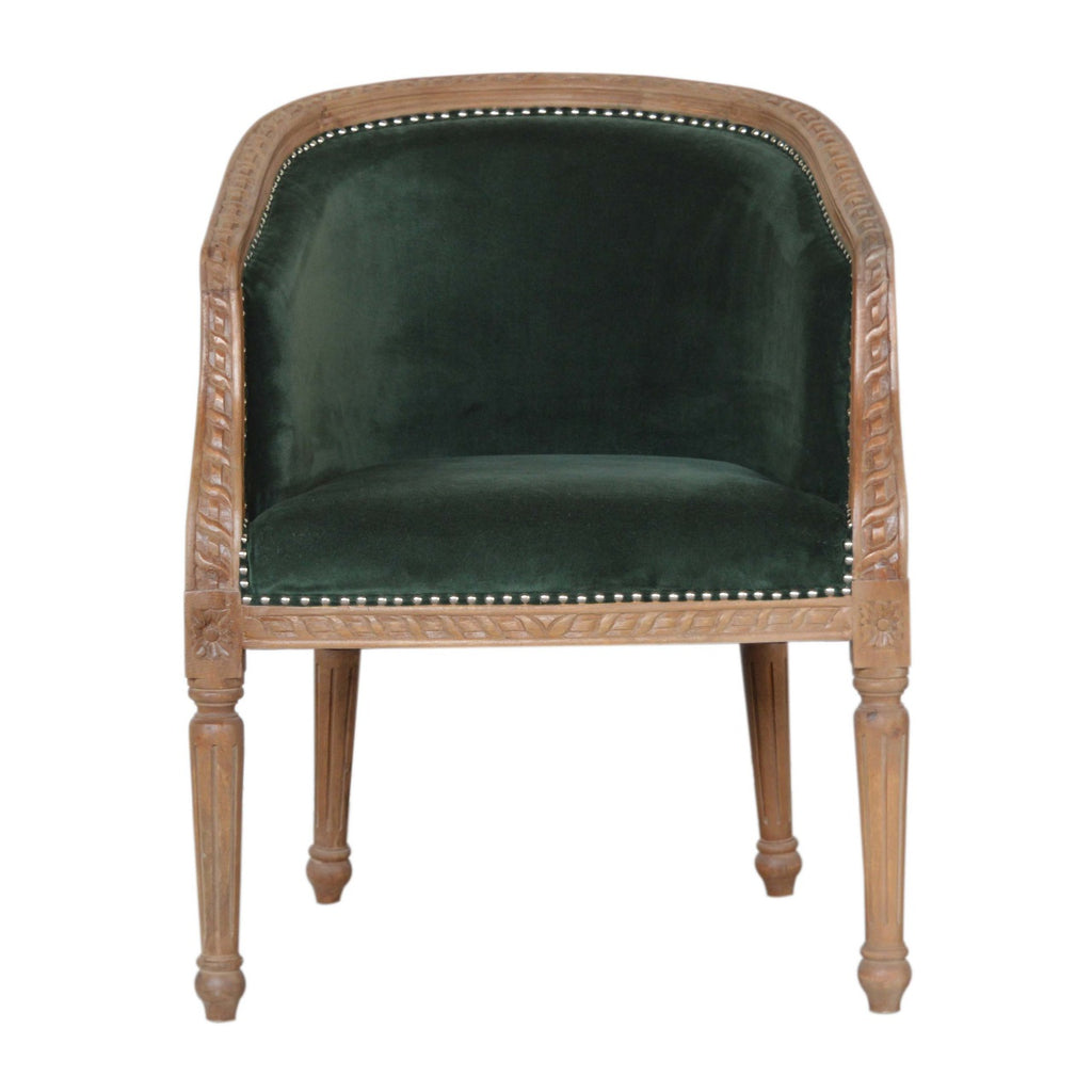 Heritage Collection Emerald Velvet Occasional Chair