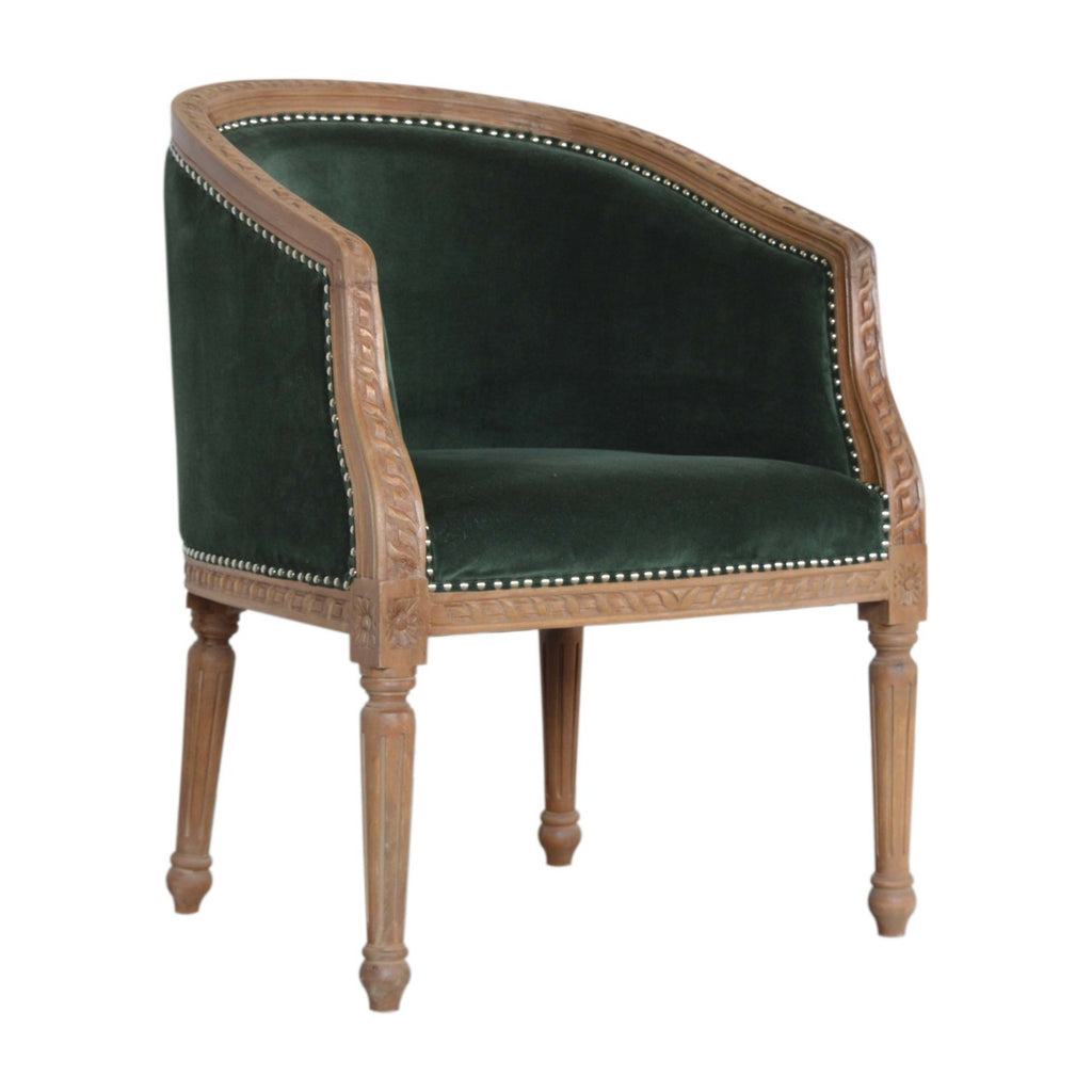 Heritage Collection Emerald Velvet Occasional Chair