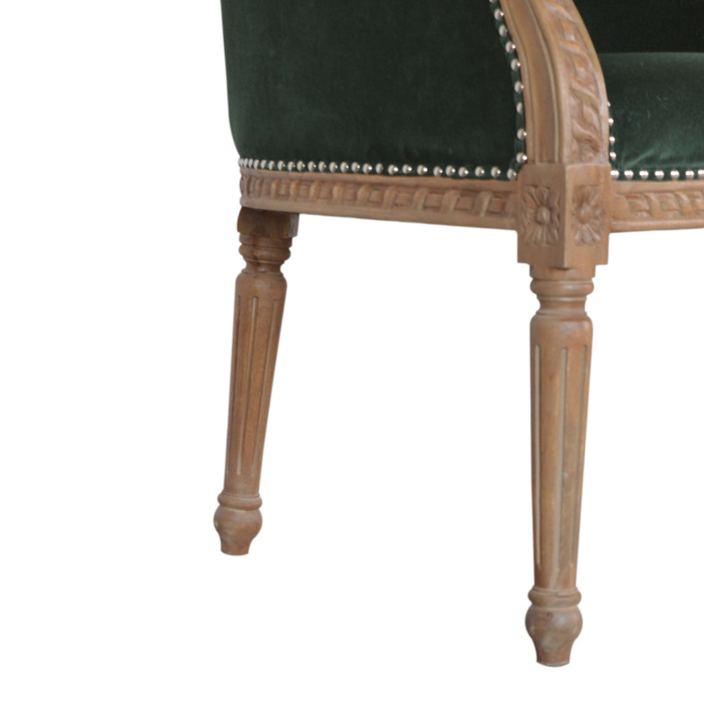 Heritage Collection Emerald Velvet Occasional Chair
