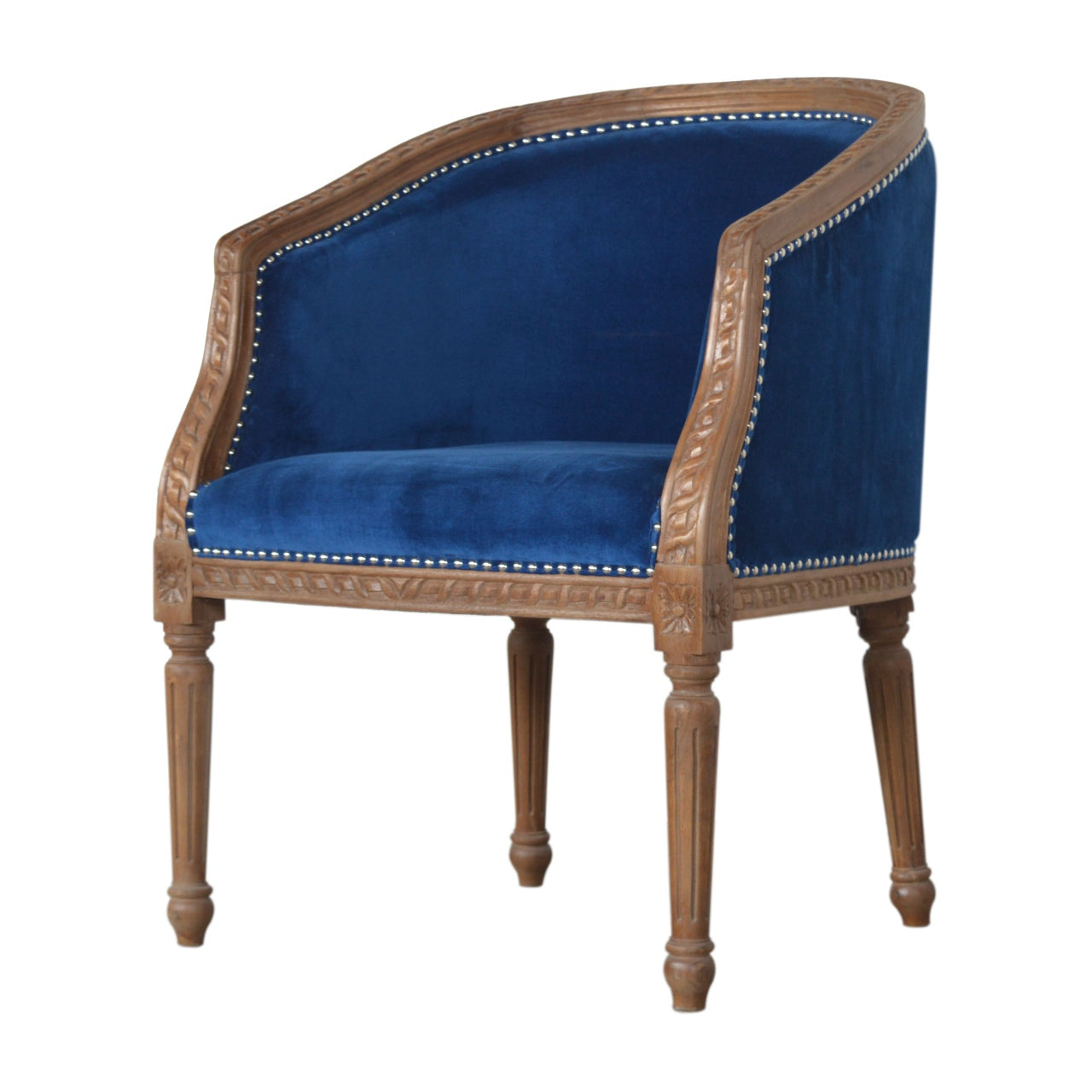 Heritage Collection Royal Blue Velvet Occasional Chair
