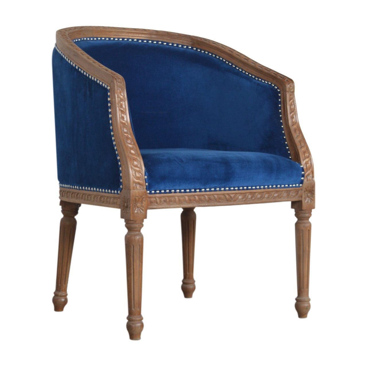 Heritage Collection Royal Blue Velvet Occasional Chair