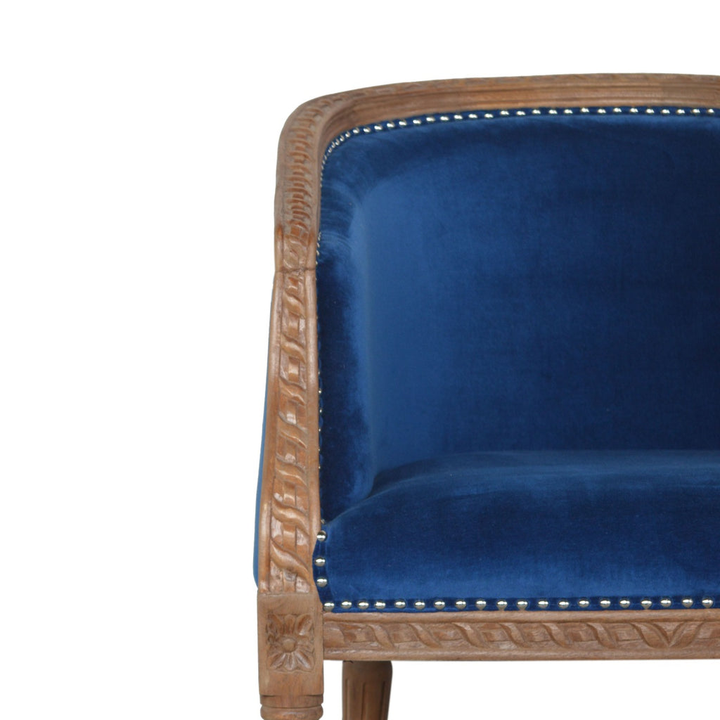Heritage Collection Royal Blue Velvet Occasional Chair