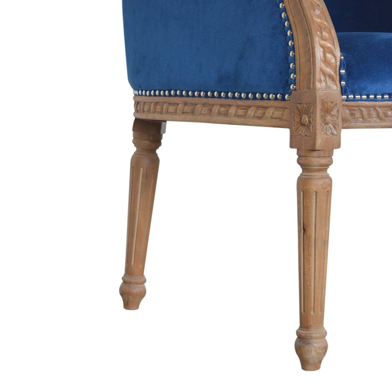 Heritage Collection Royal Blue Velvet Occasional Chair