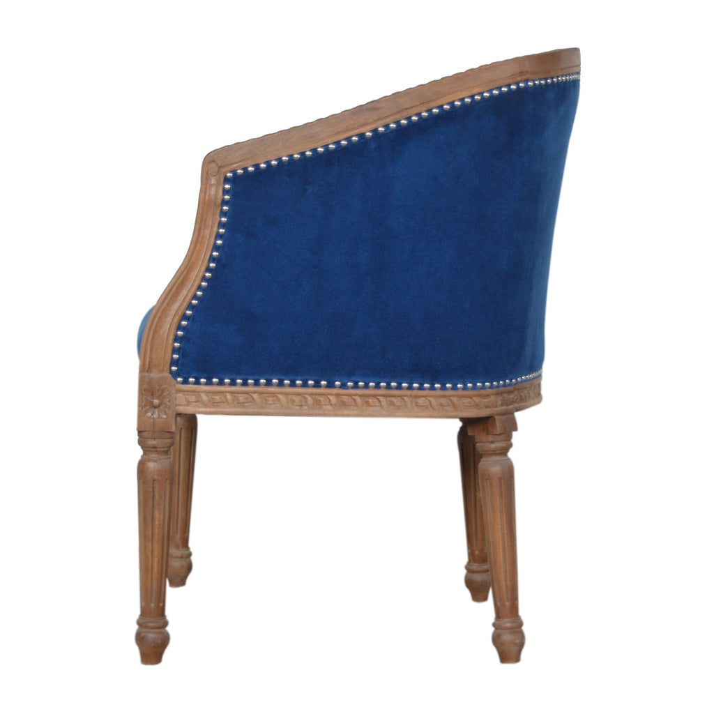 Heritage Collection Royal Blue Velvet Occasional Chair