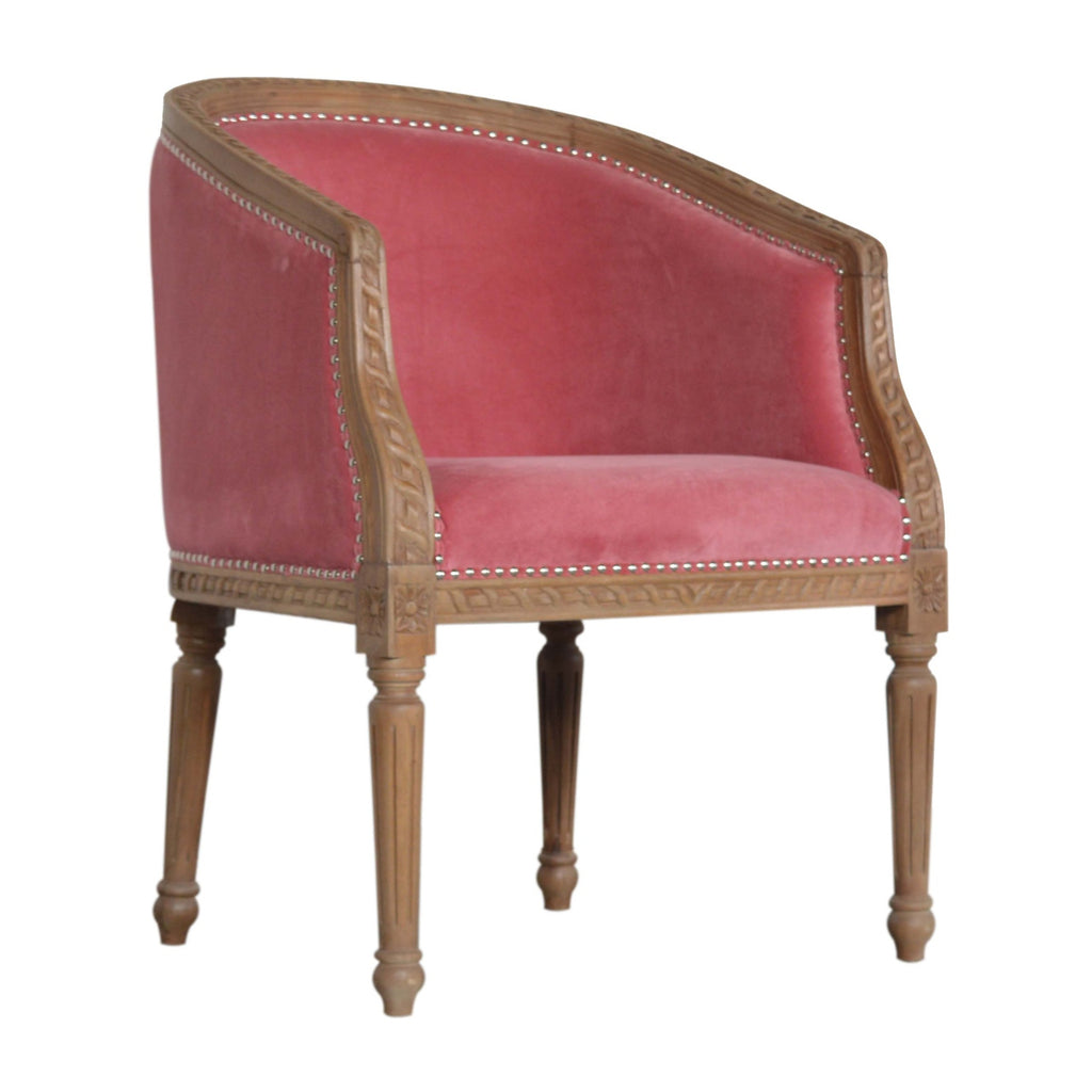 Heritage Collection Pink Velvet Occasional Chair