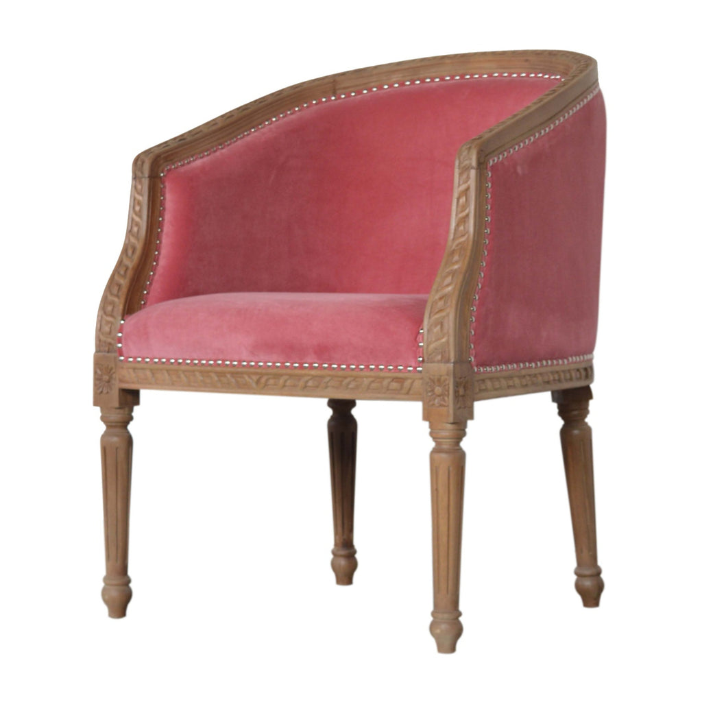Heritage Collection Pink Velvet Occasional Chair