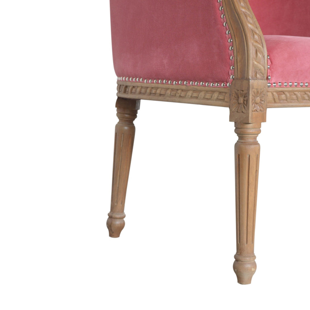 Heritage Collection Pink Velvet Occasional Chair