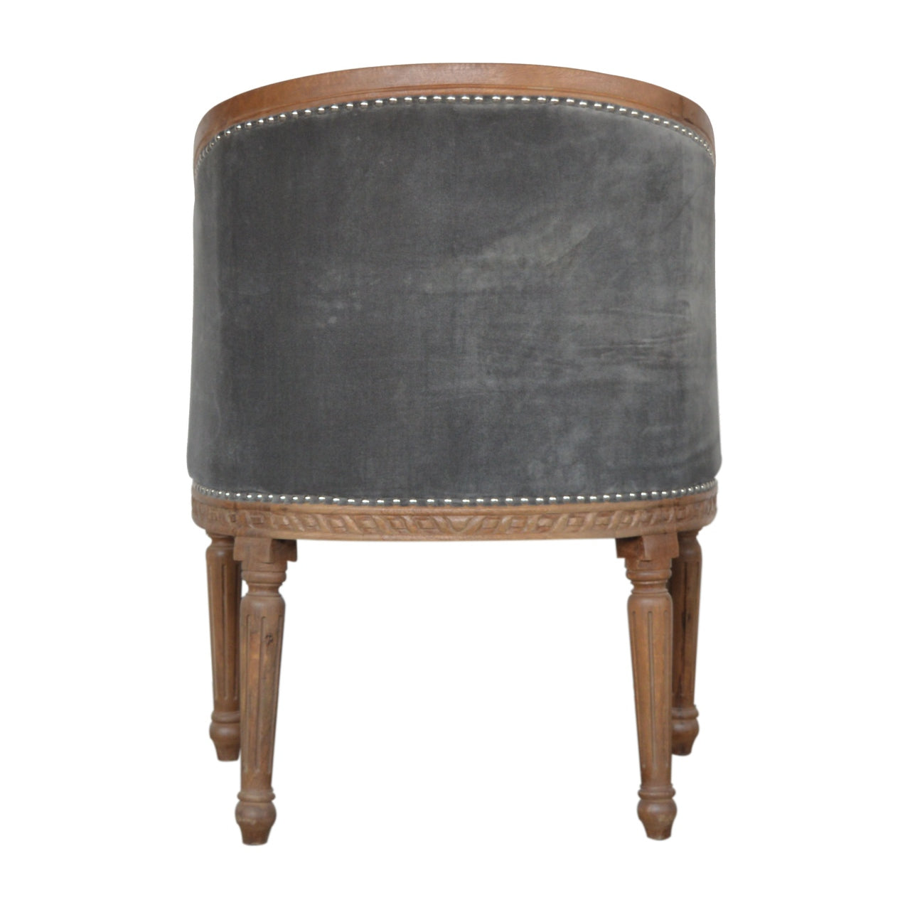 Heritage Collection Grey Velvet Occasional Chair