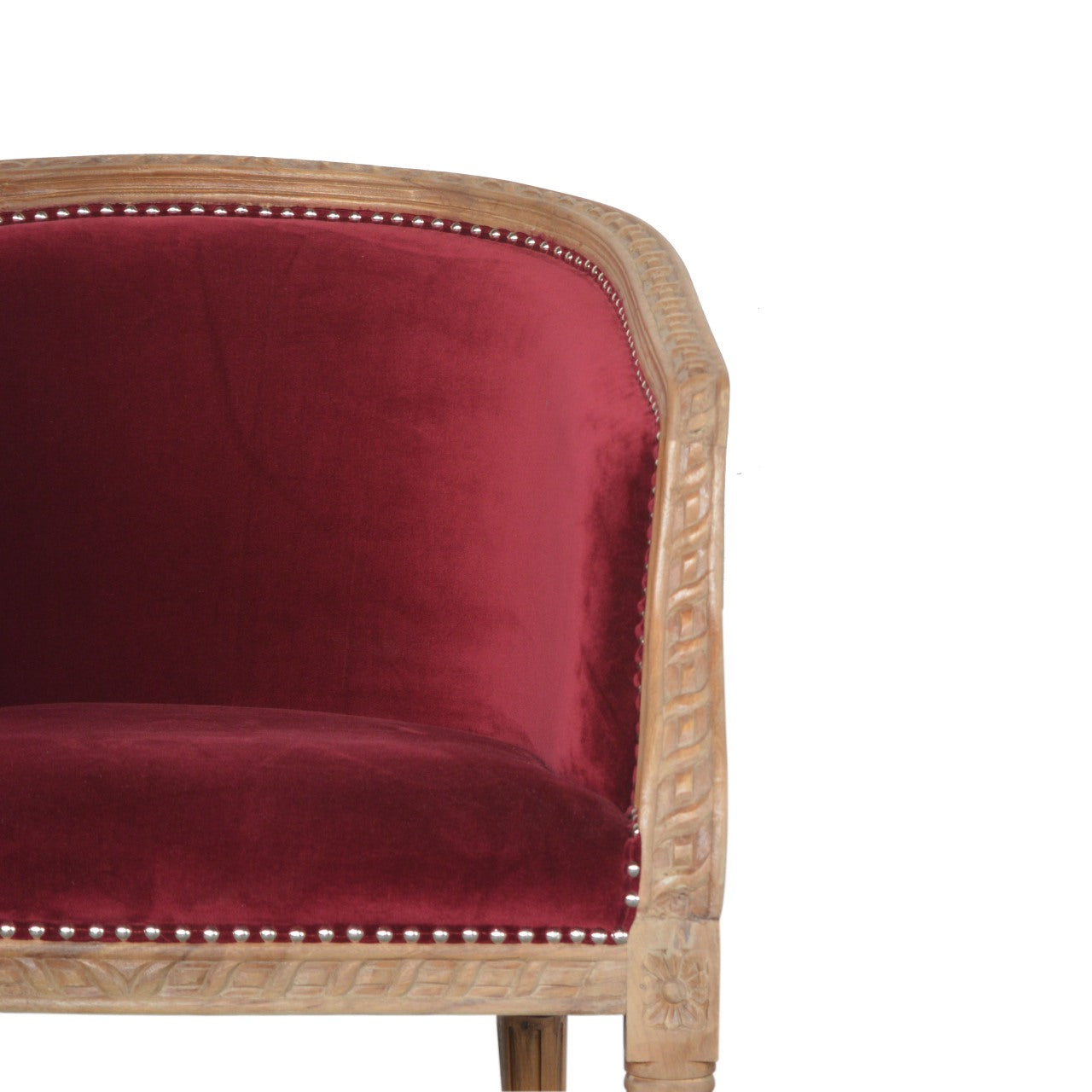 Heritage Collection Wine Red Velvet Occasional Chair