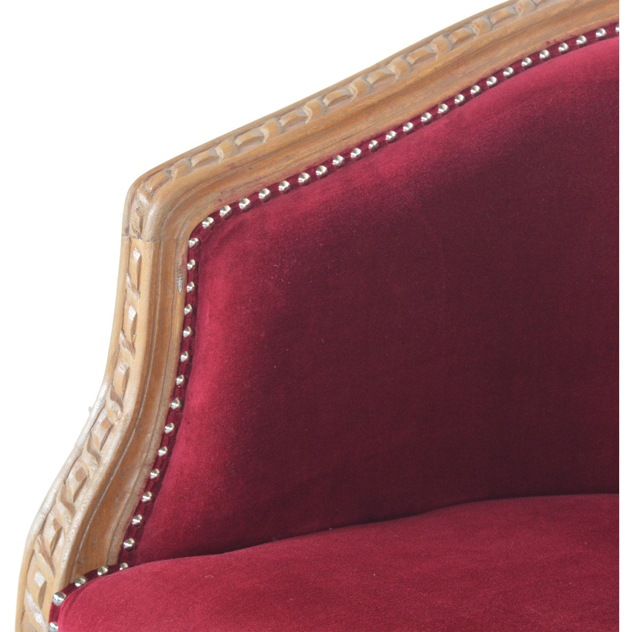Heritage Collection Wine Red Velvet Occasional Chair