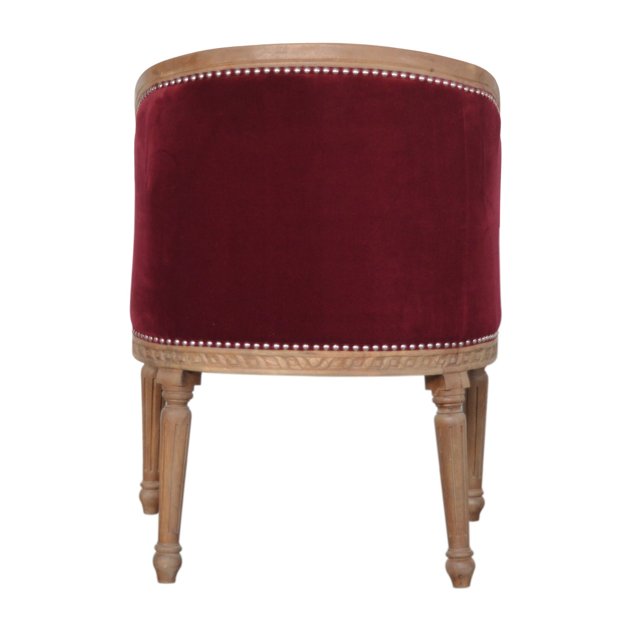 Heritage Collection Wine Red Velvet Occasional Chair