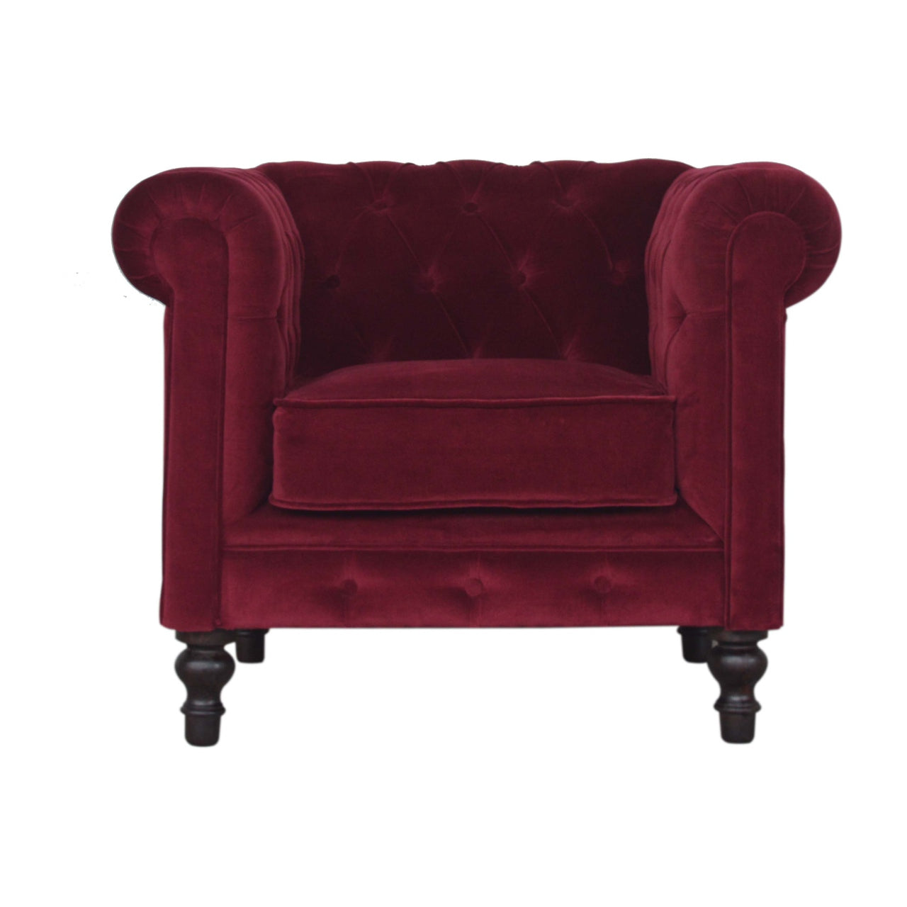 Heritage Collection Wine Red Chesterfield Armchair
