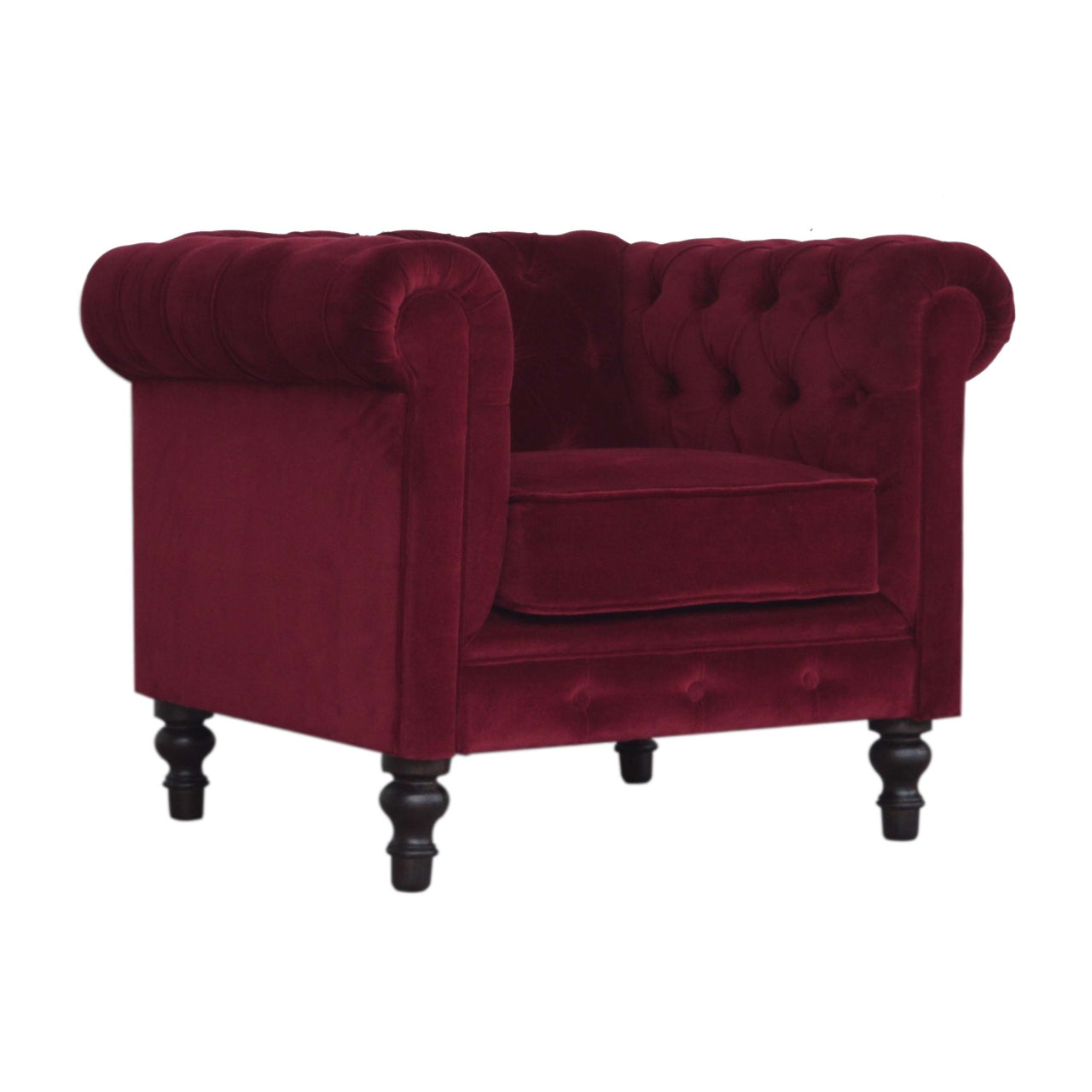 Heritage Collection Wine Red Chesterfield Armchair