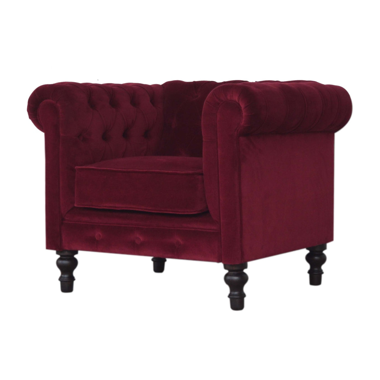 Heritage Collection Wine Red Chesterfield Armchair