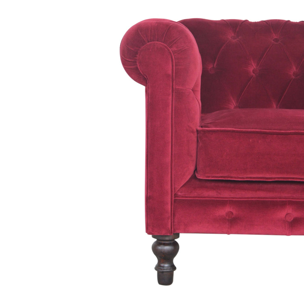 Heritage Collection Wine Red Chesterfield Armchair