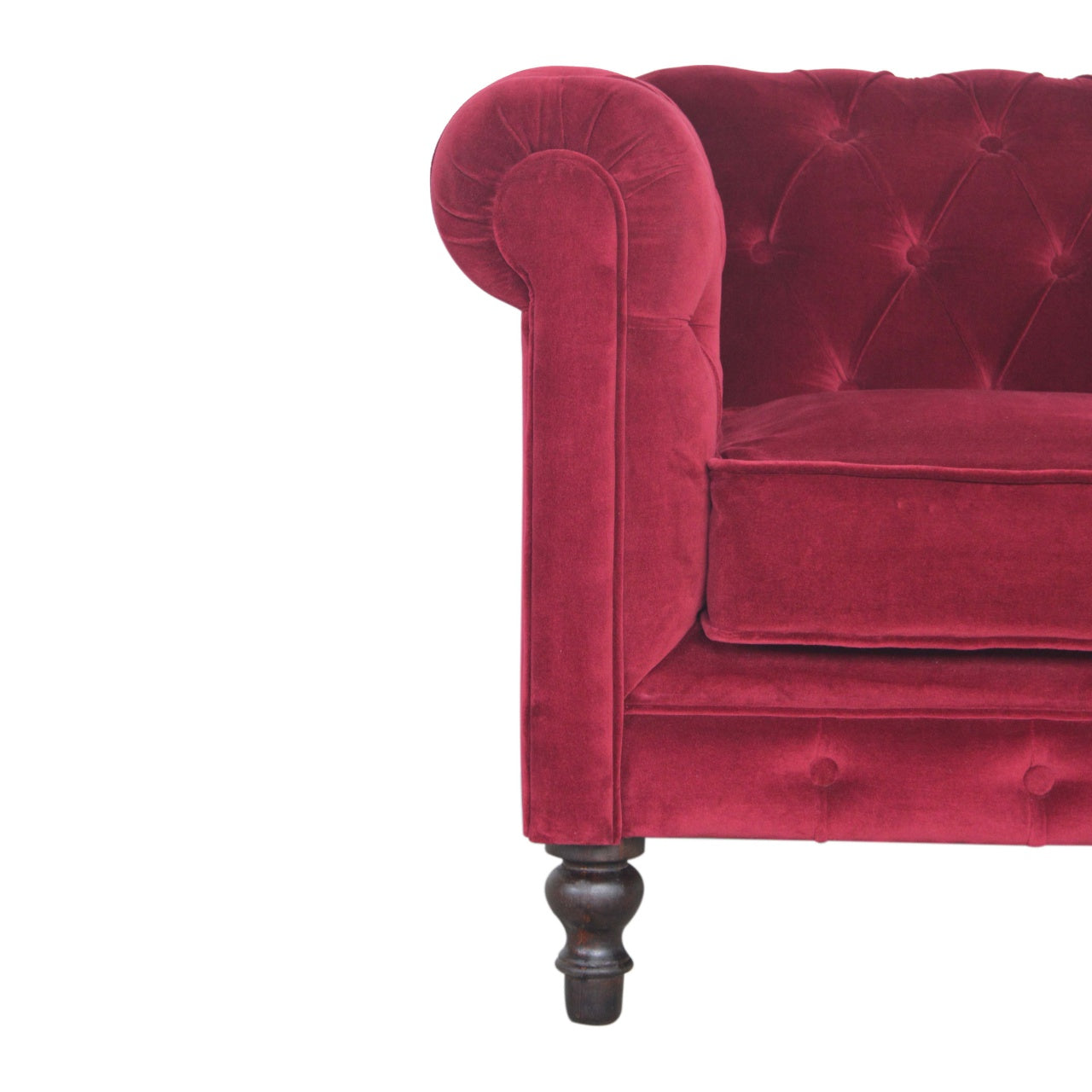 Heritage Collection Wine Red Chesterfield Armchair