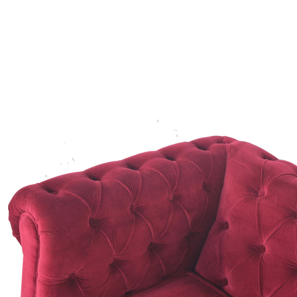 Heritage Collection Wine Red Chesterfield Armchair