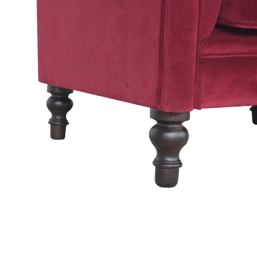 Heritage Collection Wine Red Chesterfield Armchair
