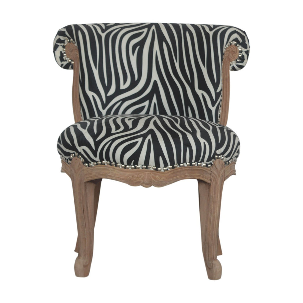 Heritage Collection Zebra Print Accent Chair