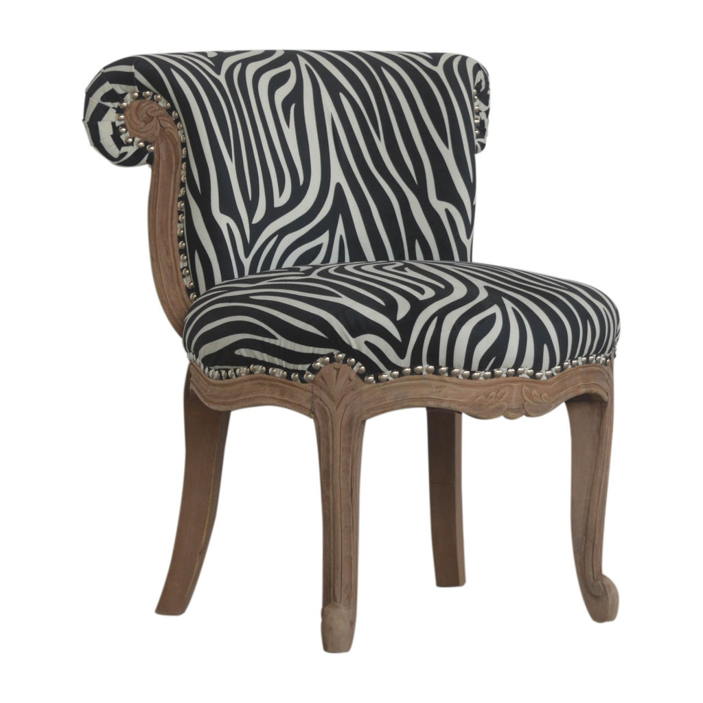 Heritage Collection Zebra Print Accent Chair
