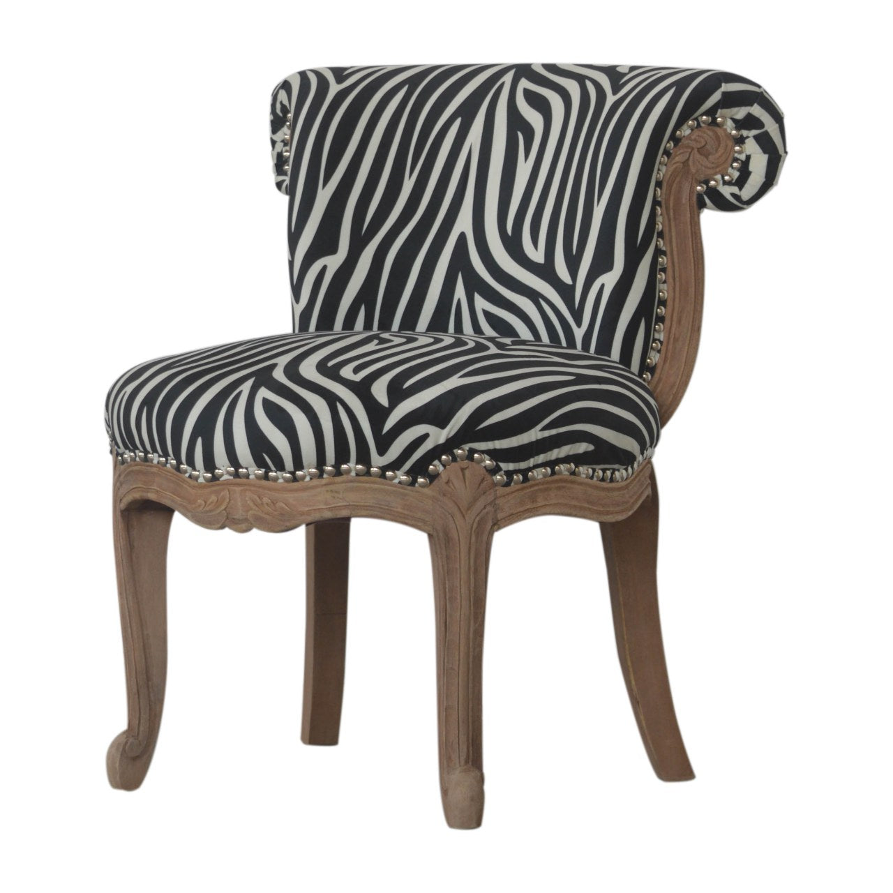 Heritage Collection Zebra Print Accent Chair