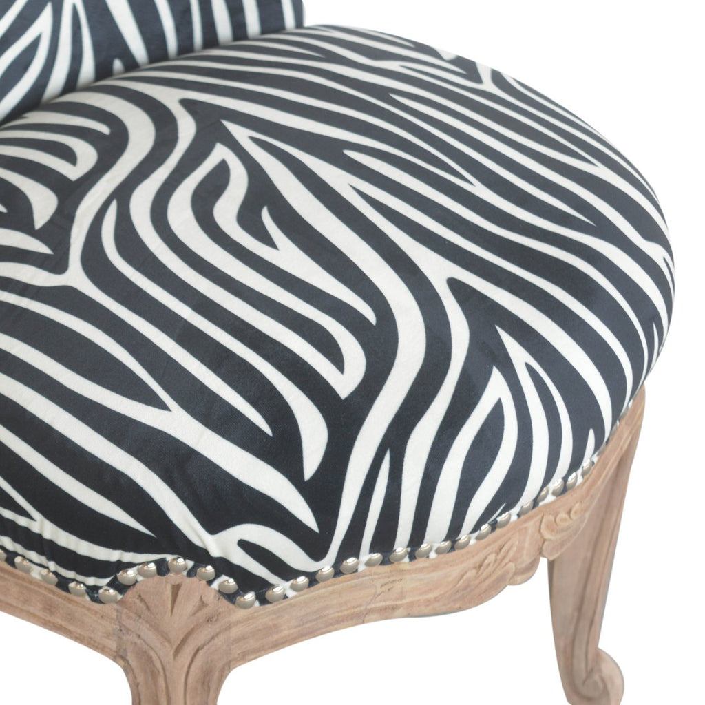 Heritage Collection Zebra Print Accent Chair