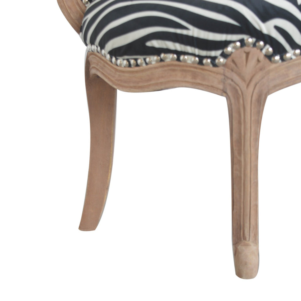 Heritage Collection Zebra Print Accent Chair