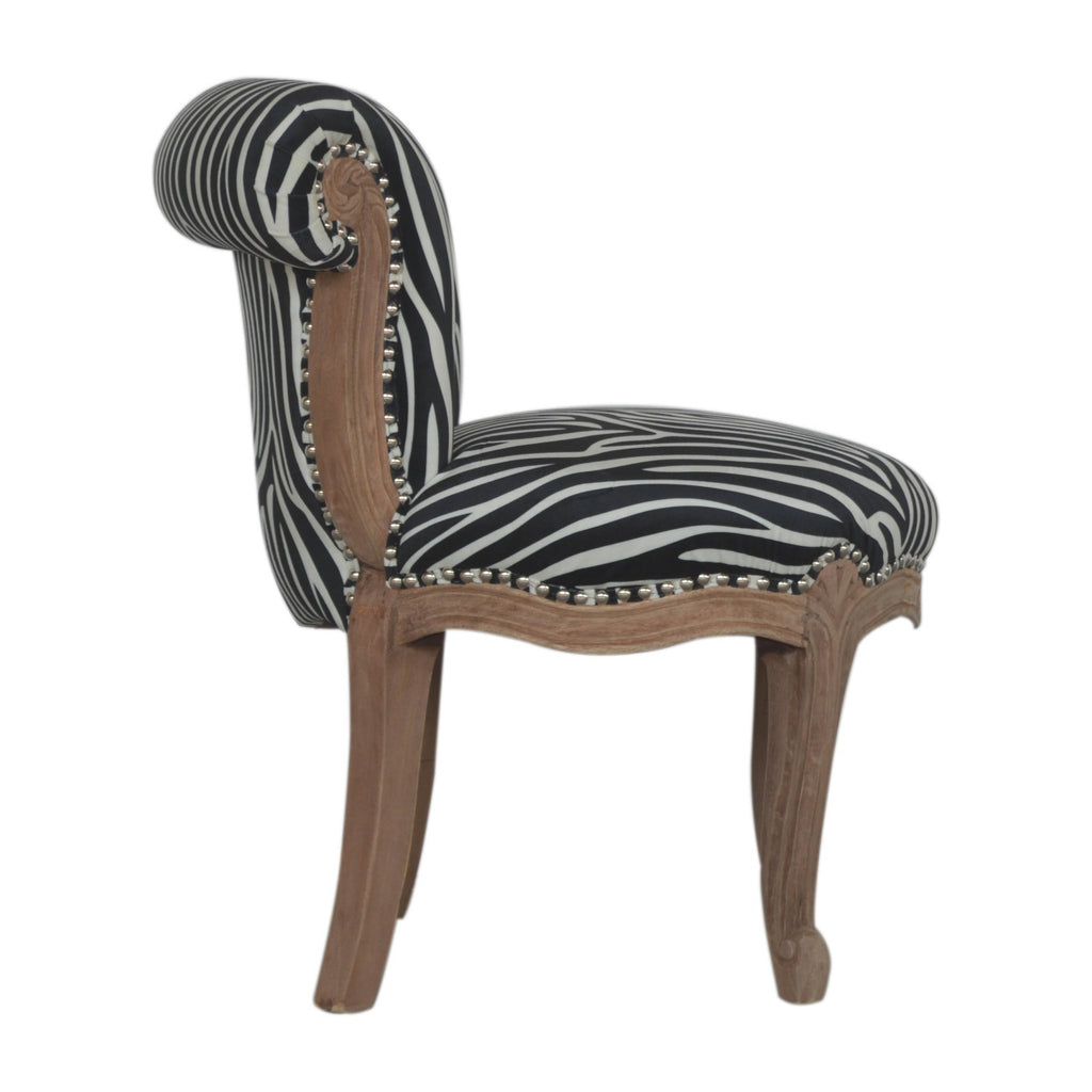 Heritage Collection Zebra Print Accent Chair