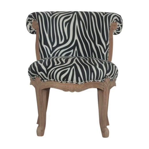 Heritage Collection Zebra Print Accent Chair