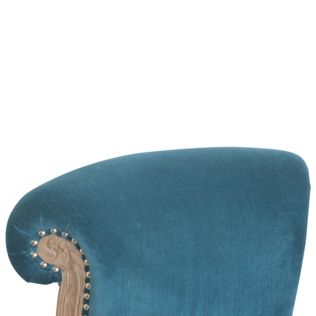 Heritage Collection Teal Velvet Studded Chair
