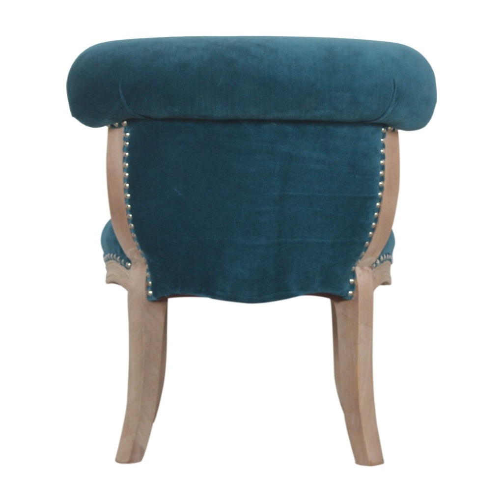 Heritage Collection Teal Velvet Studded Chair