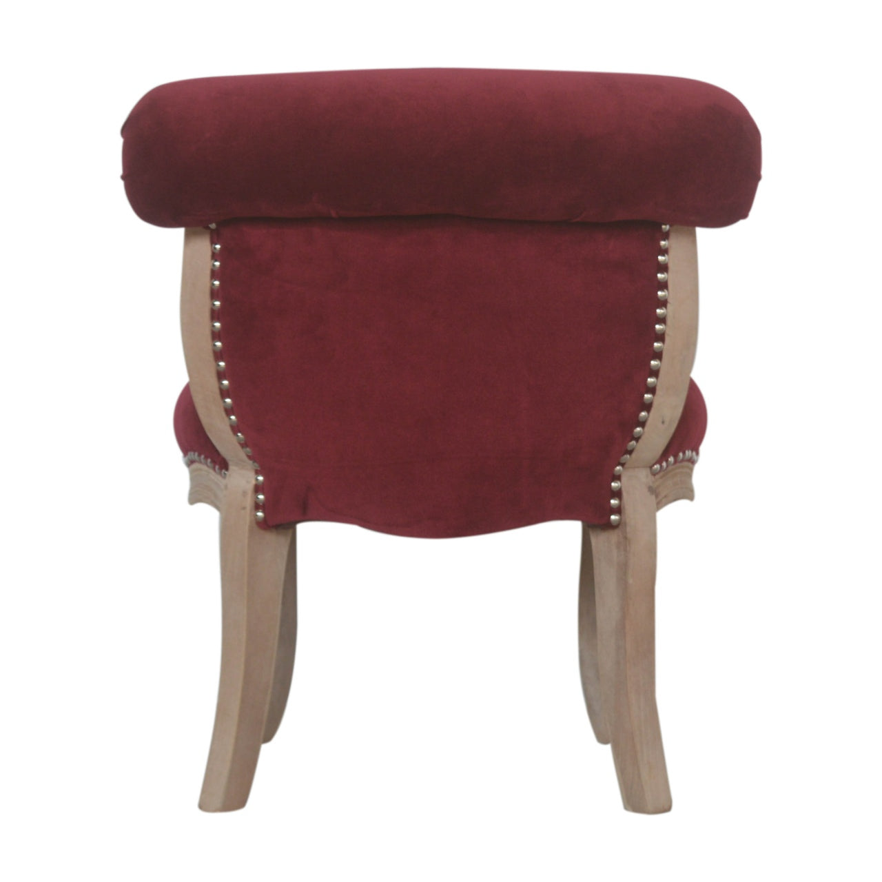 Heritage Collection Wine Red Velvet Studded Chair