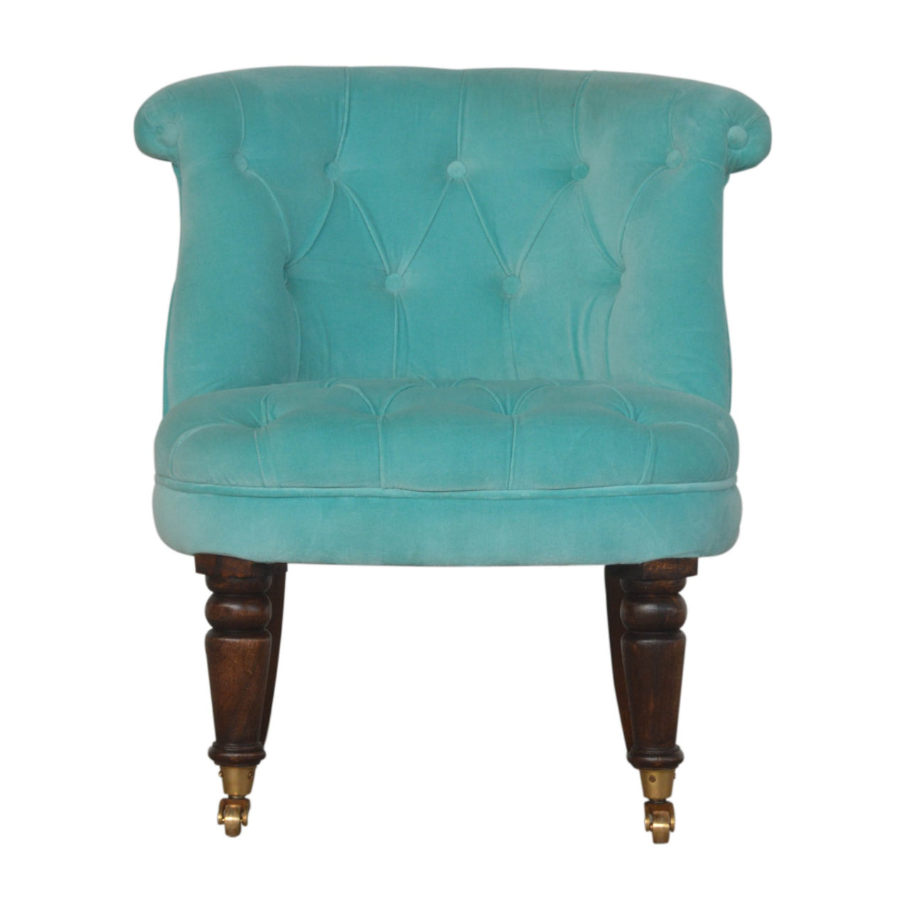 Heritage Collection Turquoise Velvet Accent Chair