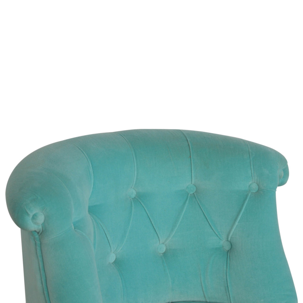 Heritage Collection Turquoise Velvet Accent Chair