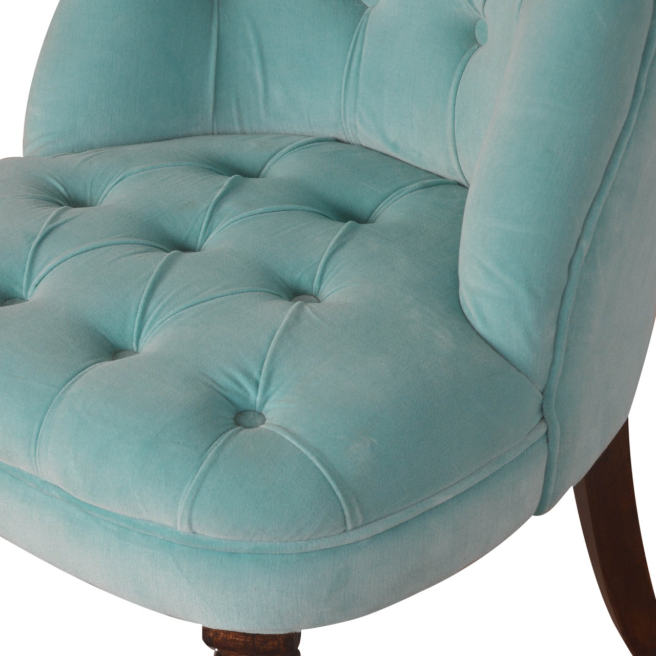 Heritage Collection Turquoise Velvet Accent Chair