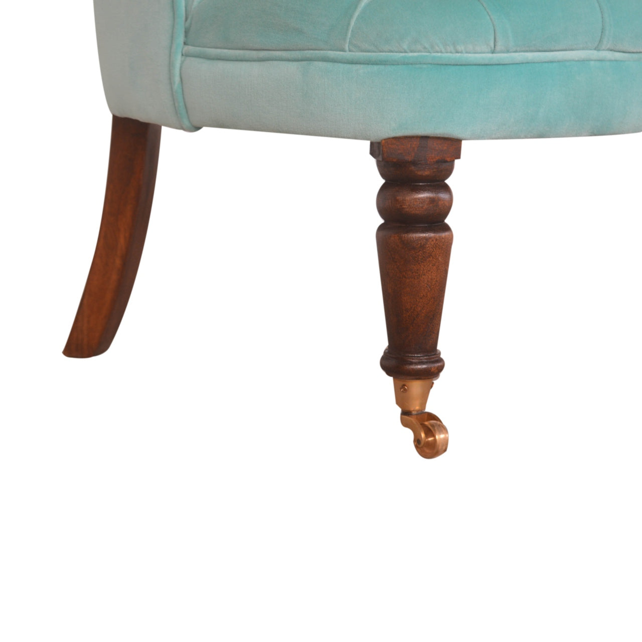 Heritage Collection Turquoise Velvet Accent Chair