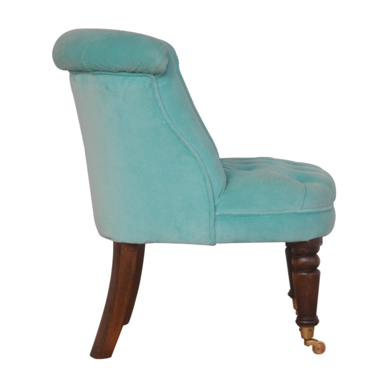 Heritage Collection Turquoise Velvet Accent Chair