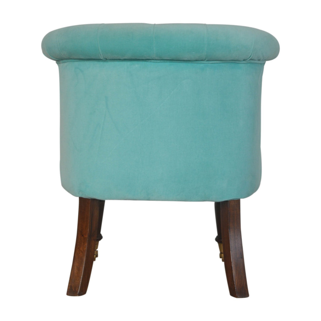Heritage Collection Turquoise Velvet Accent Chair