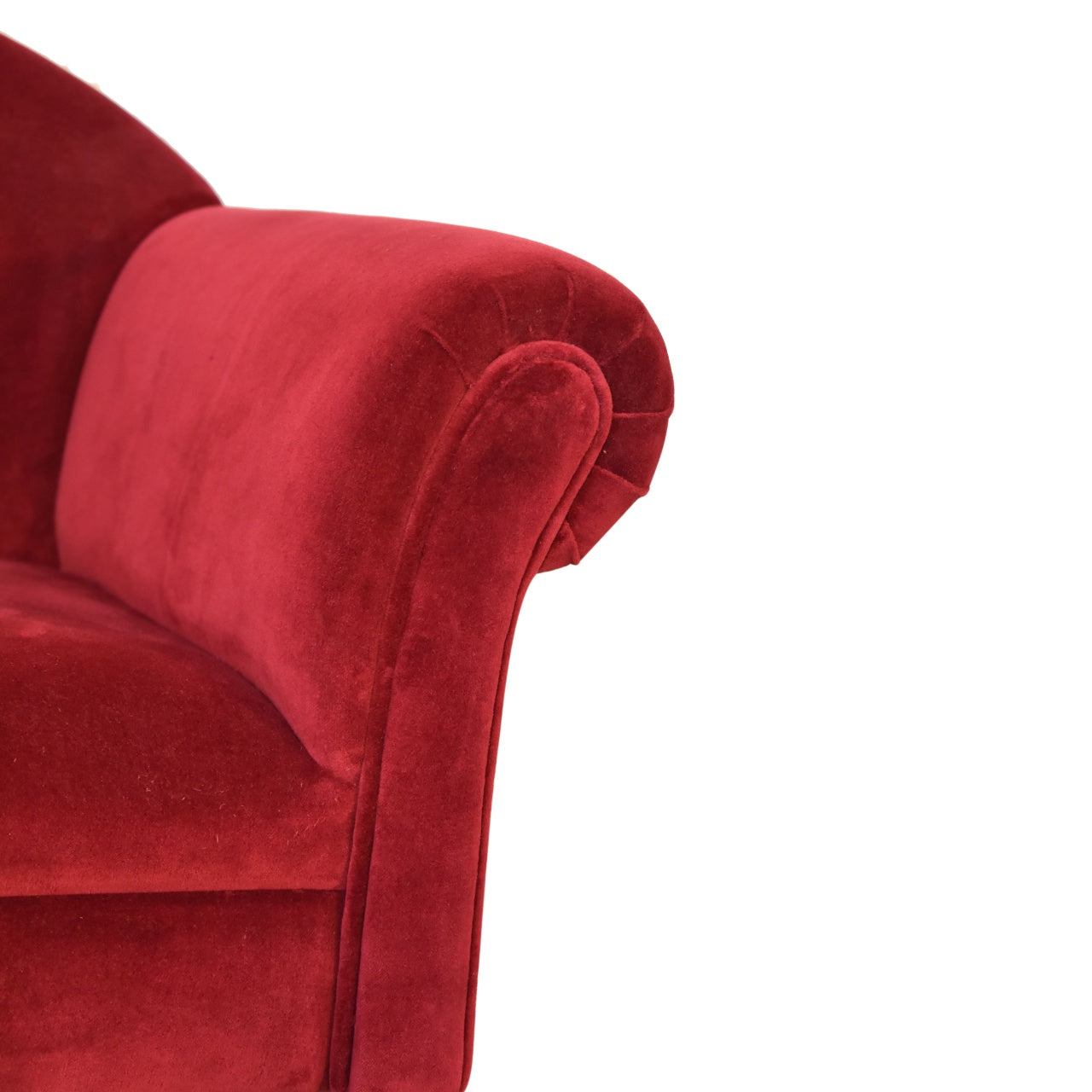 Heritage Collection Wine Velvet Nordic Style Armchair