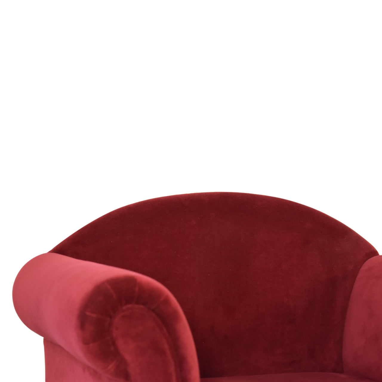 Heritage Collection Wine Velvet Nordic Style Armchair
