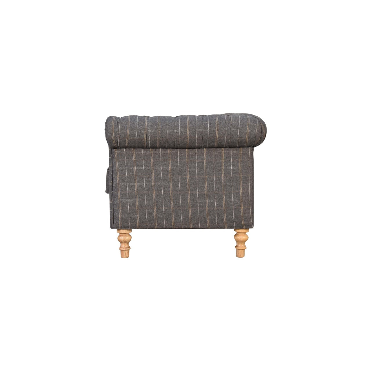 Heritage Collection Pewter Tweed 2 Seat Chesterfield Sofa