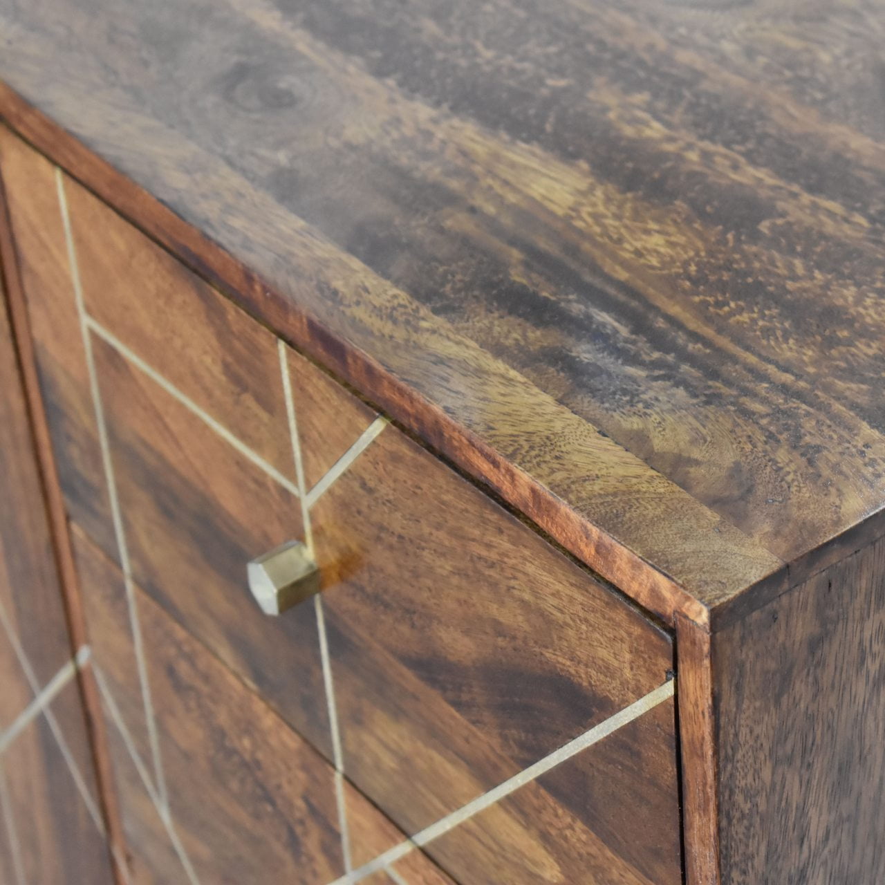 Chestnut Inlay Abstract Sideboard