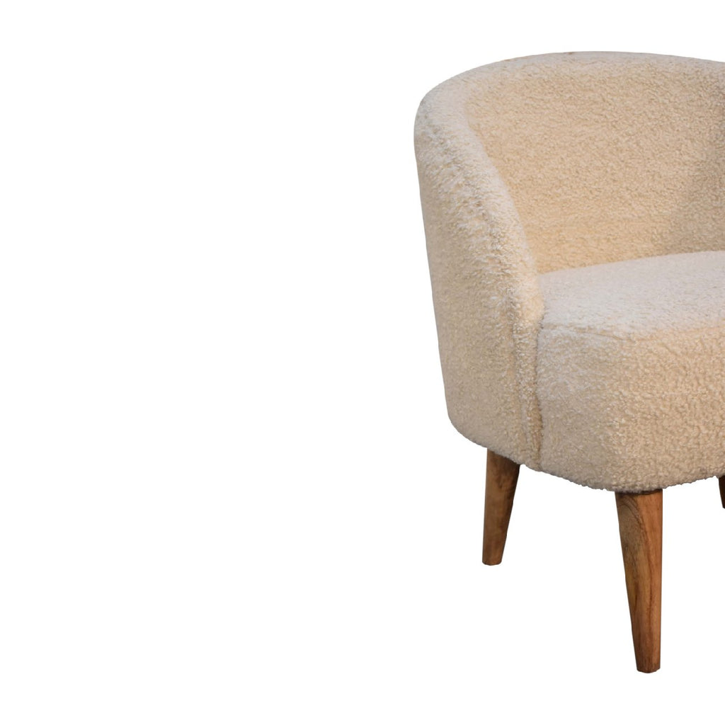 Heritage Collection Cream Boucle Tub Chair